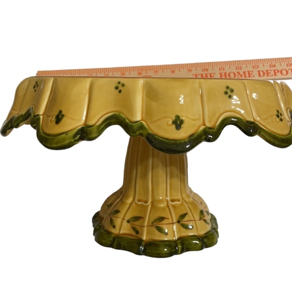 ceramiche virginia Other - Hand Painted Italian Ceramic Fall Harvest Thanksgiving Decor Cake Stand